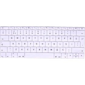 Resim Arabulalaca Apple MACBOOK Pro 13' A1708 Türkçe Silikon Klavye Koruyucu Touchbarsız Model 