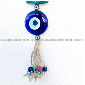 Resim Yel Değirmeni Nazar Boncuk Seramik Bahçe Balkon Kapı Duvar Süs 