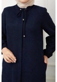 Resim Şönil Kumaş Kışlık Comfort Ferace - Lacivert / F0506 Lacivert 