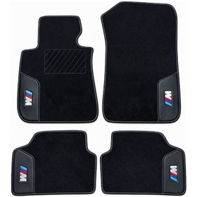 Resim Ruby/ Nakışlı Siyah Deri Desen Oto Halı Paspas Bmw 3 E 21 1975-1982 