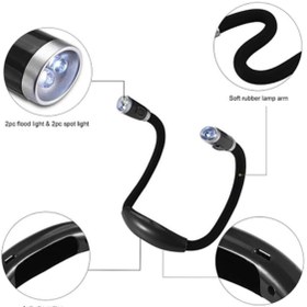 Resim YENİTECH - Led Kitap Okuma Işığı Boyun Askılı Okuma Lambası 