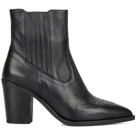 Resim Bayan Yüksek Topuklu Siyah Kovboy Botu 