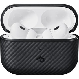 Resim Airpods Pro Kılıf 600D Aramid Fiber Pitaka Classic Serisi Black-Grey Twill Kılıf - Siyah-Gri 