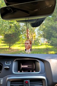 Resim Lusida Design Mustafa Kemal Atatürk Portresi Dikiz Aynası Süsü Hediye Kutulu Araba Süsü 