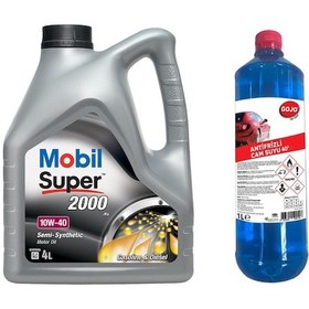 Resim Mobil Super 2000 X1 10W-40 Motor Yağı 4 L + Gojo Antifrizli Cam Suyu 1 L 