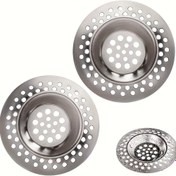 Resim 1/2 Adet Paslanmaz Çelik Lavabo Süzgeci - Saç Tutuculu Paslanmaz Metal Drenaj Koruyucu, Mutfak ve Banyo Lavaboları, Küvetler, Duşlar İçin Uygun - Temel Ev Tipi Drenaj Filtresi 