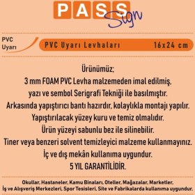 Resim Passpano Pano Pvc Uyarıcı Levha Önce Iş Güvenliği 16*24 cm 