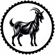 Resim Kıvırcıkyoga Keçi Tasarım 1.Model Sticker 10 x 10 cm 