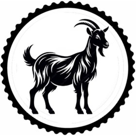 Resim Kıvırcıkyoga Keçi Tasarım 1.Model Sticker 10 x 10 cm 
