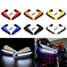 Resim Dayanıklı ABS plastik malzemeden ve donanım aksesuarlarından yapılmış, motosikletinizin kişiliğini sergilemesine izin veren ışık koruma eldivenleri ve el yayı ile 2'si 1 arada motosiklet 