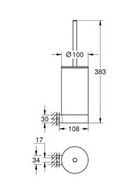 Resim Grohe Selection Tuvalet Fırçası Seti - 41076da0 Diğer 