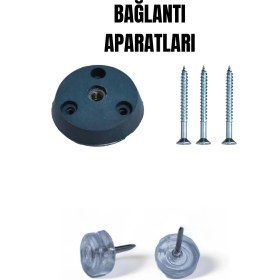 Resim Bahçe Kadın Girişimci Kooperatifi 16'lı Konik Lüks Ahşap Ayak, Masa Ayağı, Sehpa Ayağı, Açılı Parat ve Vidalar 46 cm 