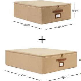 Resim Ocean Home Textile 2'li Jüt Destekli Hurç Set 45 x 55 x 18 + 55 x 70 x 18 cm 