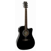 Resim Sx SD1-CE-BK Cutaway Elektro Akustik Gitar (Black) 