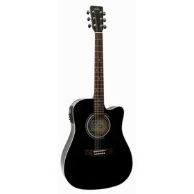 Resim Sx SD1-CE-BK Cutaway Elektro Akustik Gitar (Black) 