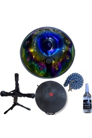 Resim ARSHA FULL PAKET TİTANİUM HANDPAN 9 nota Re Minör ( Stand +ÇANTA+BAKIM YAĞI VE KORUYUCU RENKLİ KUŞAK 