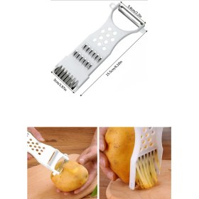 Resim Rende Soyacak 5 Fonksiyonlu Sebze Meyve Soyucu Patates Havuç Salatalık Zencefil Doğrayıcı 