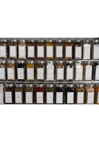 Resim Mienda Home 36'lı Cam Baharatlık Seti Kapaklı Beyaz Etiketli Baharatlık Takımı Mh00slvr36 Beyaz - Şeffaf 