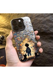 Resim PATTERNOVA Tecno Spark 40 Uyumlu Yıldızlı Gökyüzü Çocuk ve Köpek Kılıf, Huzur Veren Hava 