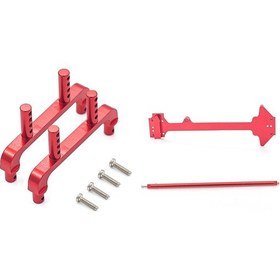 Resim Geeroyoo Wltoys 1/18 Rc Araçları İçin Alüminyum Şanzıman Ve Gövde Aksesuarları Seti 