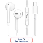 Resim MTL Poco F3 Uyumlu Tak Çalıştır Stereo Type-C Kulaklık F3 