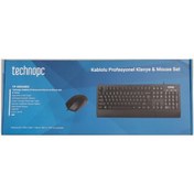 Resim Kablolu Klavye Mouse Set Türkçe Q TP-KR5500Q Technopc