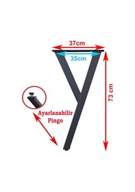 Resim Bin1Fırsatt Metal Ayak 4 Lü Y Model Masa Ayağı Yemek Çalışma Masası Ayakları 