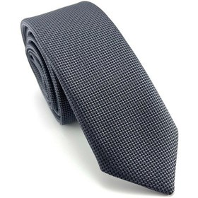 Resim Pierroni Füme Oxford Desen Slim Kravat Füme 