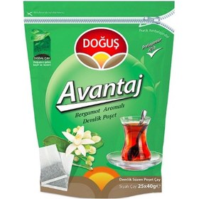 Resim Doğuş Avantaj Bergamot Aromalı Siyah Süzen Demlik Poşet Çay 5'li 25 x 40 G 