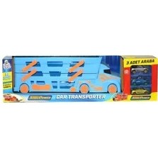 Resim King Toys 3 Katlı Sürat Pistli Tır 3 Arabalı Çocuklar Için Garaj Otopark Yarış Pisti Eğitici Oyun Seti 