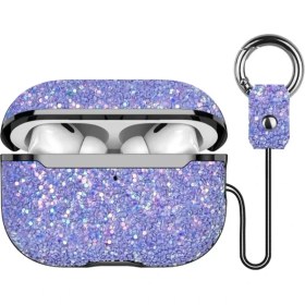 Resim Airpods 2 (2.nesil) Bright Simli Airpods Kapak Derin Mor 