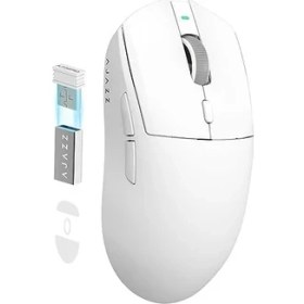Resim TeknoKapsül Ajazz AJ139 Pro x Superlıght Kablosuz Oyun Faresi,ultra HAFIF(59G),PIXART PAW3395 Optik SENSÖR,26000 Dpı,2.4ghz/usb C Kablolu,ergonomik,6 Programlanabilir DÜĞME,200 Saat Pil Ömrü,pc/mac Için - Beyaz 