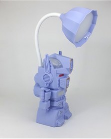 Resim Genel Markalar Işıklı Şarjlı Kalemtraşlı Robot Masa Lambası MAVİ 