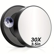 Resim 30x Büyütme HD Makyaj Aynası - Vantuz Tabanlı, Sağlam Cam Yapı, Şeffaf ve Net Görüş için Gerçek Optik Zoom, Siyah & Beyaz Tasarım - Sivilce/Siyat Kaldırma, Kirpik Uygulama, Sakal Düzeltme İçin Ideal Seyahat Arkadaşlığıyla Stand (Akıllı Telefonlar / Kamera uyumlu) Miopiye Karşı Çözüm, Taşınabilir Pratik Makyaj Aynası,Makyaj Aksesuarları,Küçük Makyaj Aynası 