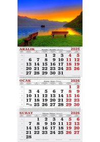 Resim 2026 Yılı Gemici Takvimi-deniz Eşliğinde Gün Batımı Manzarası 