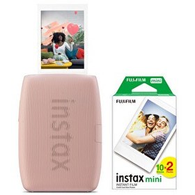 Resim Fujifilm Instax Mini Link 3 Pembe Akıllı Telefon Yazıcısı ve 20'li Mini Film 