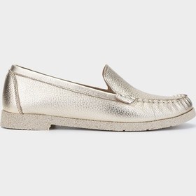 Resim Valmenti Patrika Kadın Dore Hakiki Deri Loafer Ayakkabı 33 0607 Bn Ayk Y24 Altın 