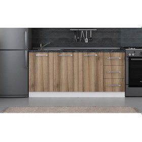 Resim Minar 175 Cm Mutfak Dolabı Beyaz Dore 175-D1-Alt Modül Beyaz 