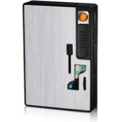 Resim Güneş Avm Kişiye Özel Çakmaklı USB Girişli Mentollü Sigara Tabakası Gümüş 