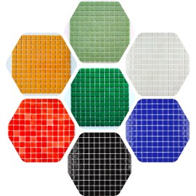 Resim Hobi ve Sanatsal Çalışmalar Için 25X25MM. Boyutlarında 7 Farklı Renkten Oluşan 31,5X31,5CM. Fileli Cam Mozaik Seti. 