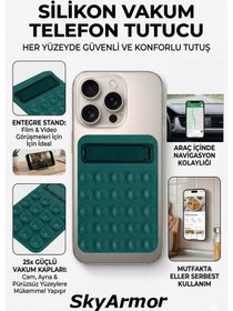 Resim Standlı Silikon Telefon Tutucu Aynaya Ve Cama Yapışan Vantuzlu Selfie Standı Sky165 Haki 