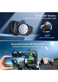 Resim Motosıklet Kask Bluetooth Kulaklık Intercom Su Geçirmez Kameralı Hd1080p 