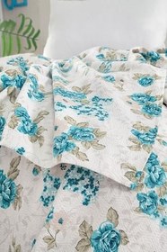 Resim Evim%100 Pamuk Baskılı Norda Taş Mavi Pike Çift Kişilik - 200x230 Cm NORDA TAŞMAVİ 200 x 230 