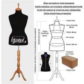 Resim Videolu Ürün-42 Beden Iğne Batabilen Terzi Mankeni Prova Mankeni 527200770 