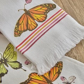 Resim Karaca Home Butterfly %100 Pamuk 2 Parça Mutfak Havlusu 