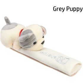 Resim Gri Köpek Yavrusu 1 Adet Çizgi Film Kemer Omuz Koruyucu Yumuşak S 