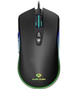 Resim Rogfer Dark Alien V600 7 Tuşlu Ofis Bilgisayarı İş Faresi, Kablo Uzunluğu: 1.42m Siyah Diğer - Black Diğer 