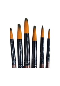 Resim Sulu Boya Fırça Seti 6'lı Resim Fırçası Akrilik Boya Yuvarlak Sivri Uçlu Fırça 