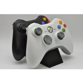 Resim Xbox 360 Oyun Kumandası Için Şık Siyah Ikili Stand - Dayanıklı Plastik Tasarım 
