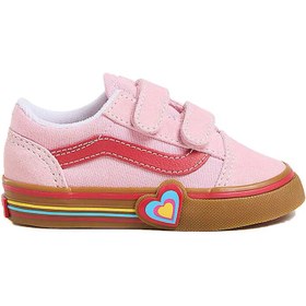 Resim Vans Old Skool V Heart Bebek Günlük Ayakkabı VN000D4SBIY1 Pembe 
